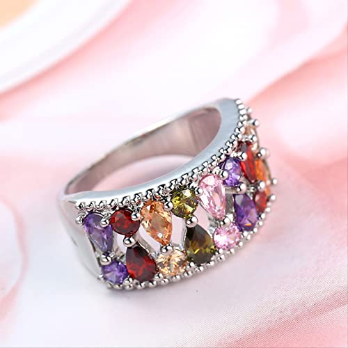 Bague en argent 925 avec topaze multicolore pour éclat d'exception - 4
