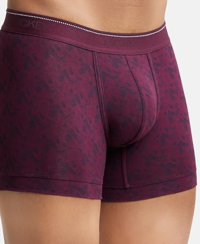 Image of Jockey EL09 Men's Super Combed Cotton Elastane Stretch Printed Trunk with Stay Fresh Properties (Colors & Prints May Vary)