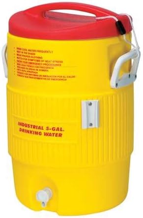 Beverage Cooler, 5 gal., Yellow