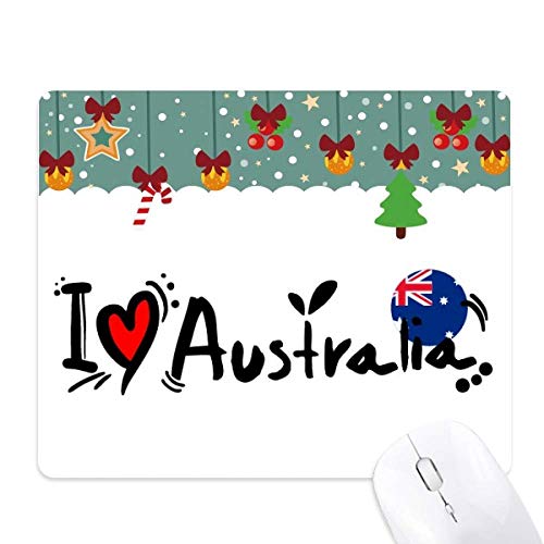 Tapis de souris caoutchouc I Love Australia drapeau cœur tapis de bureau tapis informatique
