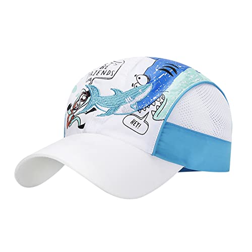 Kids Quick Dry Baseball Cap Children Mesh Baseball Hat Summer Sun Protection Hat Breathable Snapback Cap Adjustable Lightweight Peak Cap Child School Sport Peaked Cap for Boys Girls 5-10 Years Old