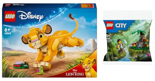 BRICKCOMPLETE Ensemble Lego : 43243 Simba, le garçon lion du Roi & 30665 Explorateur de la jungle...