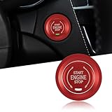 TOMALL Engine Start Stop Ring Trim Compatible with ​Cadillac XT4 XT6 CT4 CT5 Car Interior Key Ignition Push Start Button Cover Aluminum Cap Decoration Accessories (Red)