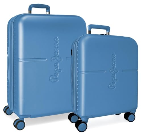 Set valises ABS rigide Pepe Jeans 116L avec fermeture TSA intégrée