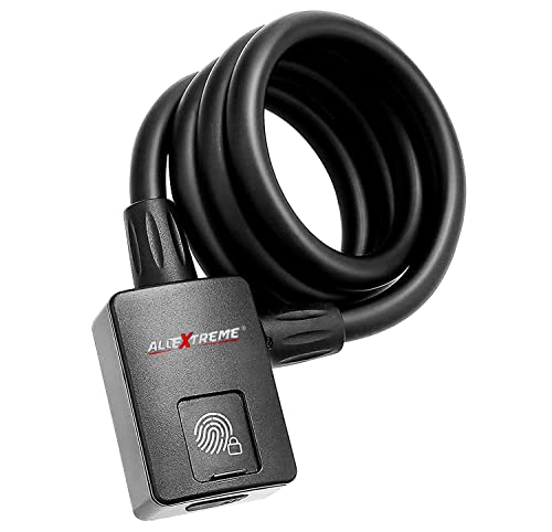AllExtreme EXFPL01 Smart Bluetooth& Fingerprint Padlock Lock with App functionality USB Charging Waterproof Design for Bicycle, Mountain Bike, Motorcycles