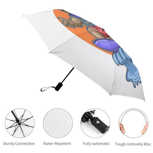 Parapluie automatique compact pingouin pliant idéal contre le vent - 3