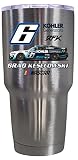 R and R Imports Nascar #6 Brad Keselowski 24 oz Stainless Steel Tumbler Car Design (Stainless Steel)