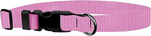 Image of Classic Dog Collar - Adjustable Pet Collars - 3 /4 Inch Wide, Medium, Pink