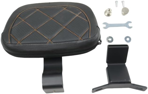 Motorcycle Front Driver Rider Backrest Pad Fit for Harley Touring CVO Road Electra Glide 2009-2022 (Orange)