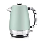 Breville Strata Electric Kettle, 1.7 Litre, 3 KW Fast Boil, Matt Green [VKJ998]