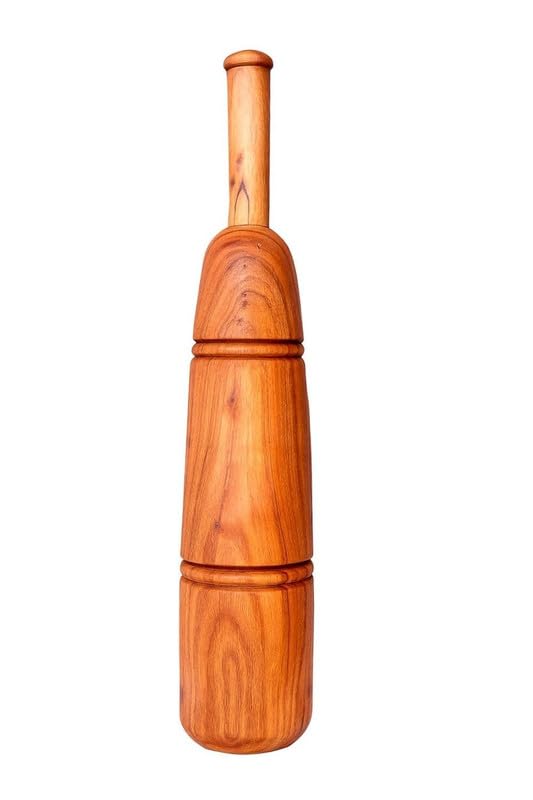 YIFFA Enterprise Wooden Karla Kattai Gada | Indian Clubbell Strength Training Equipment for Core Stability, Endurance & Full Body Workouts-image-9