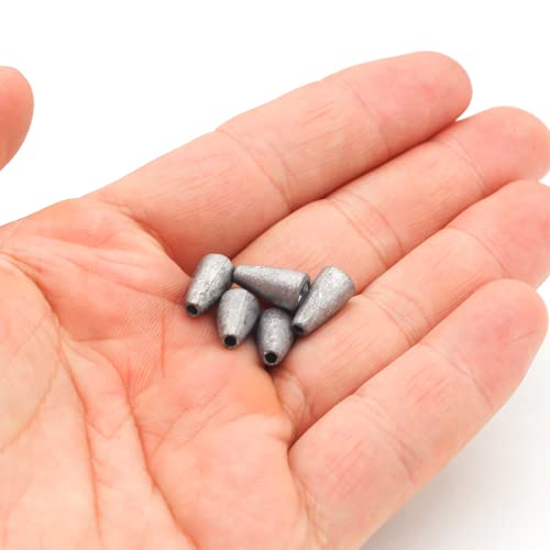 Proximitck Fishing Sinkers, Fishing Lead Worm Weights Fishing Sinkers For Bass Fishing Texas Rig Saltwater Freshwater (7G30Pcs) #TOP4