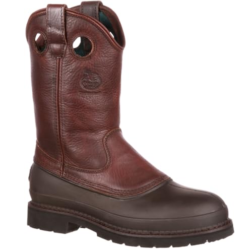 Georgia Boot Muddog Steel Toe Wellington Work Boot, Soggy Brown, Size 7.5(M) by Georgia Boot - Used condition - Image 9