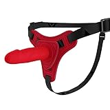 Small Size 5Inch Double Pleasure Beginner Set Realistic Soft Silicone Toys for Women to Wear,Couples Adjustable Waist Pants Real Skin Feeling Beginner Trainer Tool HKDLP5DCA (Red)