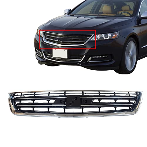 UnayKolb Front Upper Black w/Chrome Grille Fit 2014-2020 Chevrolet Impala