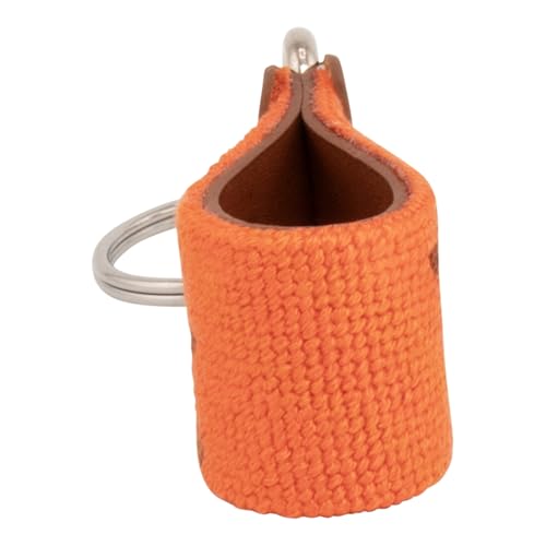 Image of Leather Hand-Stitched Needlepoint Key Fob or Key Chain
