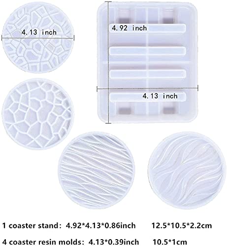 Image of SNOOGG Pack of 1 Round 3D Silicone Mold for Epoxy Resin Art, DIY Casting, Making Coasters, Home Decoration, Cup Mats, and Customized Craft Projects
