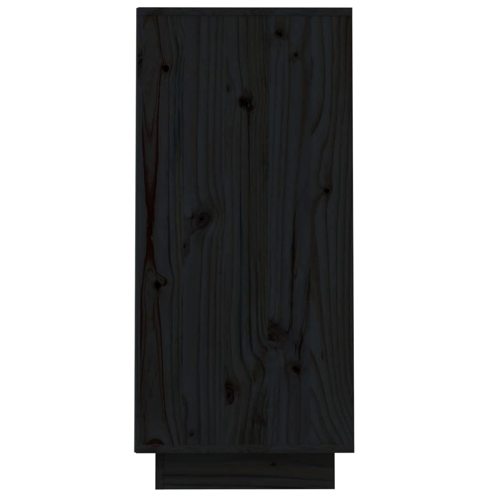 Stolik konsola z litego drewna sosnowego czarny konsola z litego drewna do organizacji i wyświetlania w domu lub biurze 60 x 34 x 75 cm