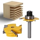 Adjustable Manual DIY Tenon Milling Bit Set Woodworking T Type Chisel Slot Cutter with 6PCS Slotting Cutterblades Industrial Grade Alloy Tool