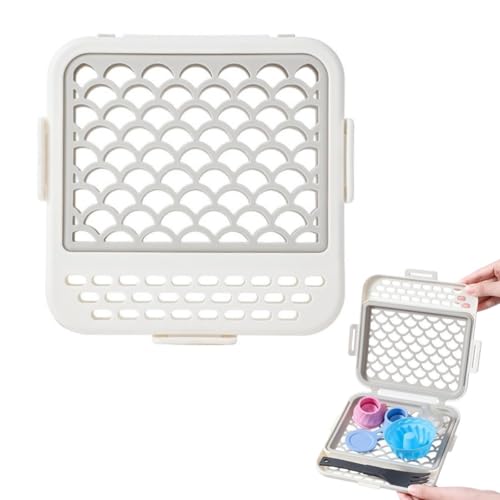 Shophubio Panier de lave-vaisselle en silicone pour petites pièces, grille de lavage résistante à la chaleur pour accessoires de biberon, boîte de...
