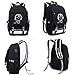 Asge Large Teens School Backpacks Waterproof Nylon Football Printing for 8-15 Years Boys & Girls