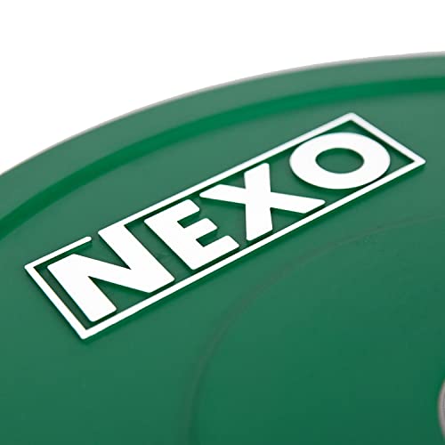 Nexo 25Lb Rubber Bumper Plate Pair - Premium Matte Green Finish 2X 25Lb Cross Training Weight Plates #TOP4