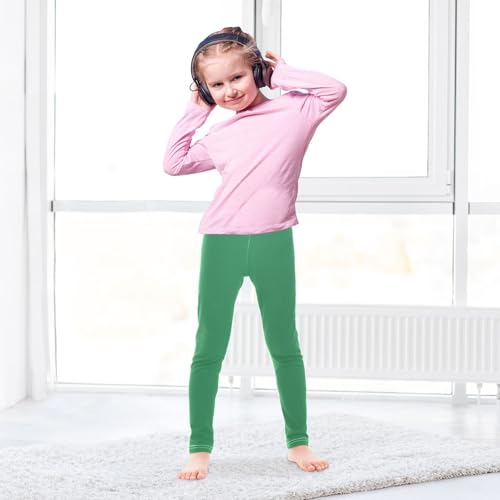 Sea Green Girls Leggings Yoga Pants Dance Pants Tights Trousers Kids Workout Pants, 4T4