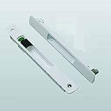 Doppelter abgerundeter Seitenverschluss aus Aluminium und Zamak SAVIO Modul Elfenbein 2075