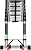 Telescoping Ladder, 20.5FT Aluminum Compact Ladder, Portable Button Retraction Collapsible Extension Ladder with 2 Detachable Hooks&Non-Slip Feet for Home, RV, Loft, Outdoor Use, 330LBS Max Capacity