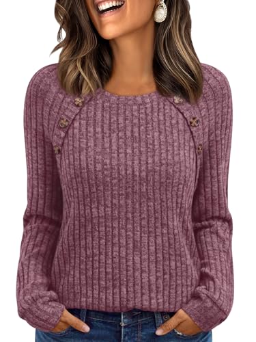Image of LILLUSORY Womens Tops Long Sleeve Shirts Fall Lightweight Sweaters