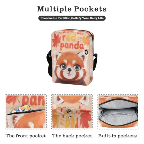Just A Girl Who Loves Red Panda messenger bags Crossbody Small Bag For Women Woman Shoulder Handbags Adjustable Strap for Travel Shopping2