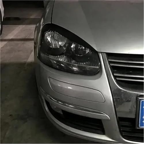 Phares voiture couverture paupières Golf 5 Mk5 sourcil phare noir carbone