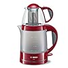 Bosch TTA2010 Teebereiter, Wasserkocher 2 L, Teekanne 0,7 L, Wahlschalter Wasser aufkochen/heiß halten, 1785 W, rot