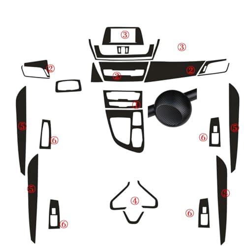Autocollants en fibre de carbone 5D pour BMW Série 2 F22 F45 F46 intérieur