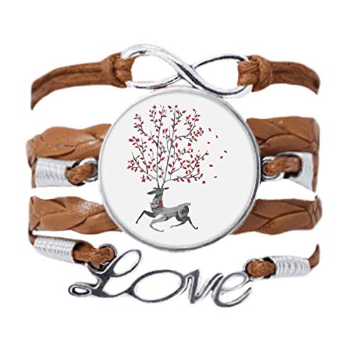 Bracelet Rennes noël en cuir noir : le cadeau artistique parfait pour exprimer votre amour