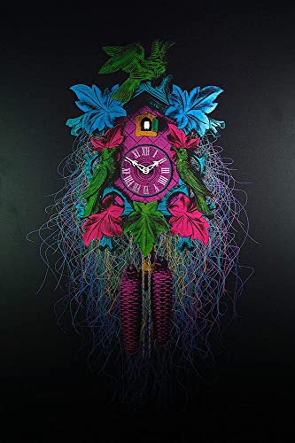 von Eble Uhren-Park Kuckucksuhr Original Schwarzwälder Kuckuckuhr Echtholz mechanisches 8-Tage Laufwerk NEU VDs Zertifikat Romba -Echte Kuckucksuhr als Wandbild 90cm Bunt- AL37-A Cover