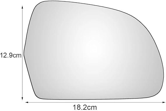 GAPlus Replacement Wing Mirror Glass Right Compatible with Skoda Octavia 2009-2013 STICK-ON Driver Off Side with Blind Spot