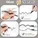 TRANSON 4 Black and 4 White Paint Markers Bold and Fine Dual-tip Acrylic Paint Marker Set for Rock Painting Glass Canvas Wood Leather Ceramic Painting