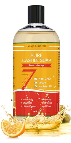 Pure-Castile-Soap-Sweet-Orange-No-Palm-Oil-GMO-Free-Gentle-Liquid-Soap-For-Sensitive-Skin-Baby-Wash-All-Natural-Vegan-Formula-with-Organic-Carrier-Oils
