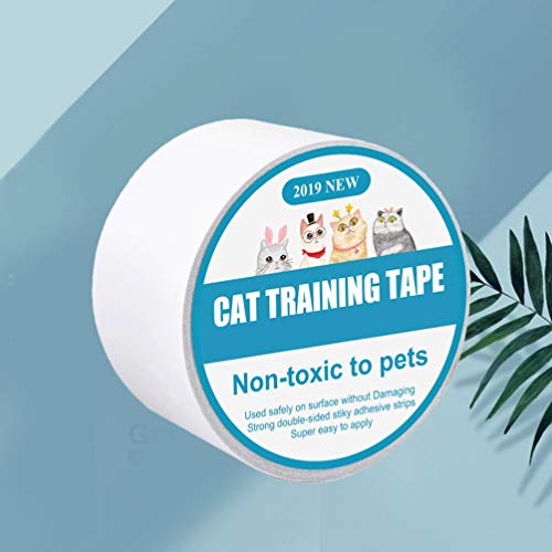 POPETPOP Fita anti-arranhão para gatos, transparente, autoadesiva, para adestramento de gatos, fita