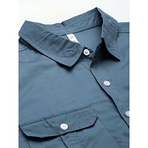 Image of Hubberholme Men's Cotton Regular Fit Casual Shirt with Double Pocket