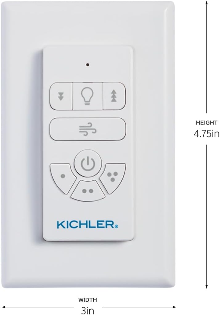 AC Standard Limited Function Handheld Remote Control, Modern, Slim Design, 3 Speed Settings, Breeze Mode, 370125
