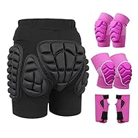 Gevoerde shorts voor schaatsen, fietsshorts, skatershorts, heupbescherming, skaten, billenbescherming, fietsbroek, bilkussen voor heup, billen en