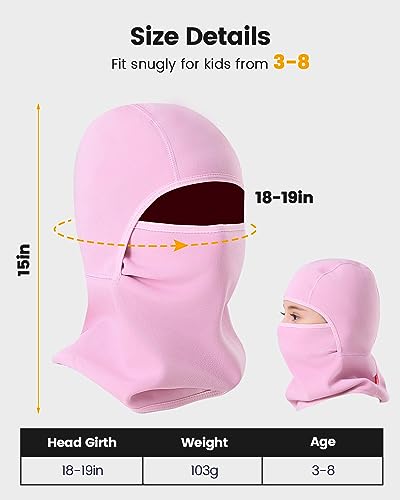 image for Aegend Balaclava Face Mask for Kids Age 5-12, Windproof Ski Face Neck 