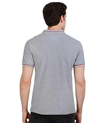 Image of AWG ALL WEATHER GEAR Men's Regular Fit Cotton Polo T-Shirt Grey