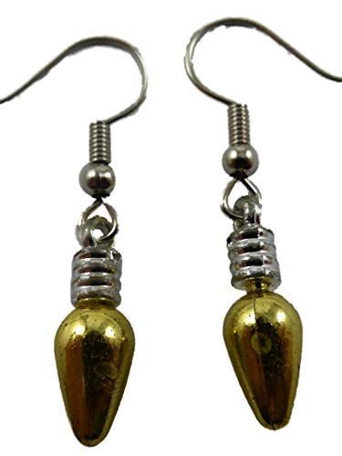 Preisvergleich Produktbild Ohrringe Hänger Ohrhänger Lämpchen Glühbirne Tannenbaum silber / gold Weihnachtsfest Heilig Abend mini 13.396