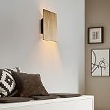 ouglres Kinkiety do salonu z wyłącznikiem, lampa naścienna z naturalnego drewna w nowoczesnym designie, vintage kinkiet LED w górę i w dół do sypialni, przedpokoju, hotelu, retro lampka nocna ciepła