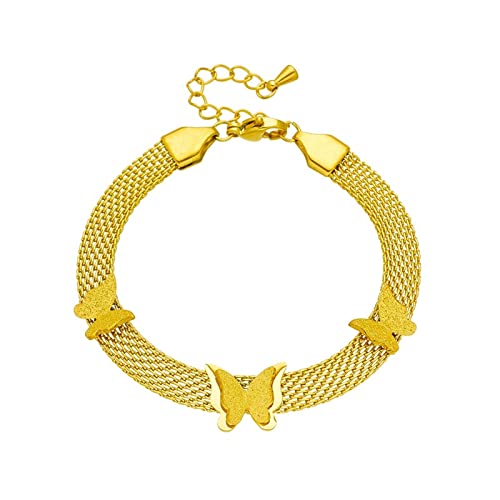 Bracelet papillon pour femme et fille - Bijou tendance en métal argenté