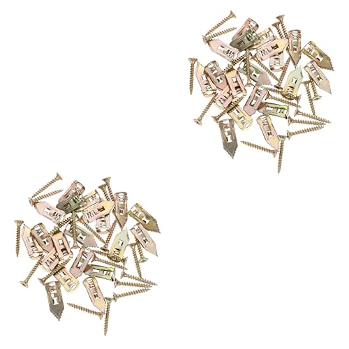 HOMOCONO 2 Sets Heavy Duty Drywall Anchor Set Metal Self-Drilling Toggle Screws Wall Anchors