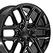 OE Wheels CV62 20 Inch Rim Fits Silverado 1500 Style 6x139.7 20x9 Satin Black - Hollander 14078 (1)